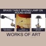 AK012 Brass Table Spring Lamp On Round Base 